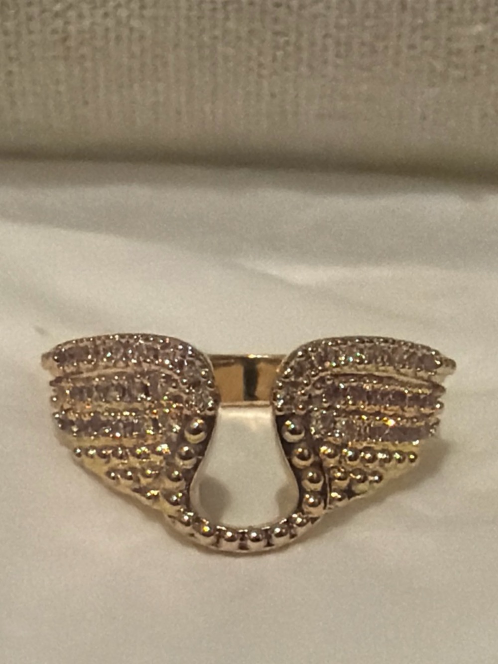 Gold Winged Halo Ring - Women's Fashion Jewelry